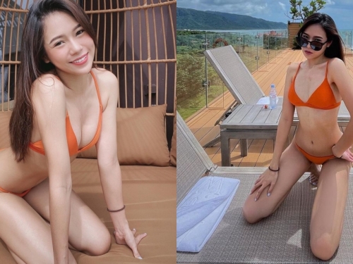 富邦啦啦隊正妹「郭盈瑩 Dora」比基尼好火辣，「性感馬甲線」太犯規啦！