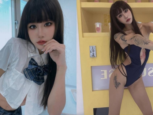 暗黑系學生妹「雙囍 Lara」有夠辣，制服下藏「緊緻S曲線」！