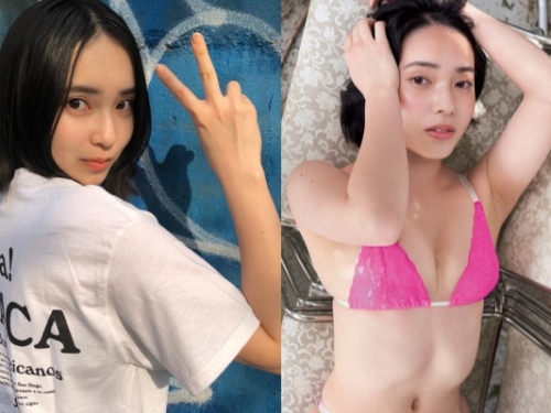 21 歲短髮正妹「大原梓」久違拍攝寫真  比基尼示範各種性感躺姿