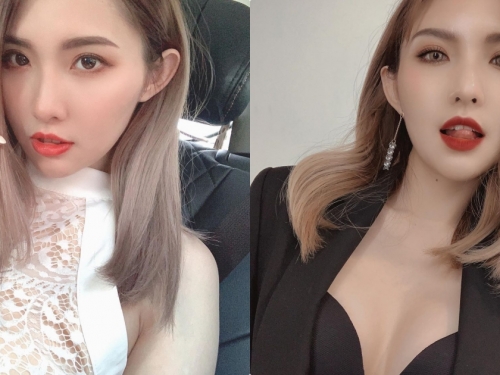 台南正妹「Misty」瀑布玩水大曬美背，「養眼比基尼」讓人一看再看！