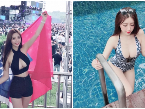 看音樂祭也要看奶！「巨乳正妹」中路大開展現飽滿美乳，視覺與聽覺的雙重享受！