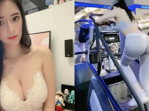 這我狂看一百遍！健身房「美腿正妹」子涵挺翹臀爬樓梯，超狂蜜桃讓網友猛重播！