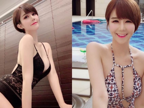 短髮姐姐「한혜은」巨乳撐爆比基尼，親切笑容超有挑逗力！