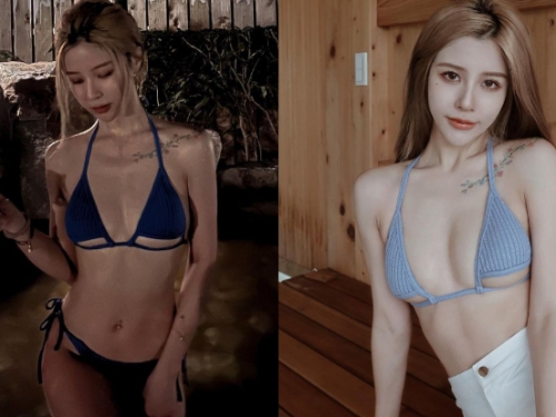 「性感網紅」泡湯「軟乳狂溢」，粉絲眼福飽到胃口更開！