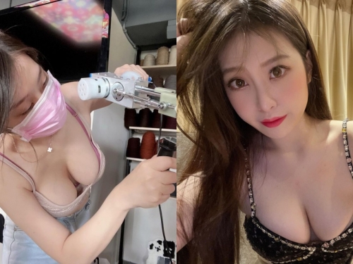 長髮正妹「爆乳彎腰」手作地毯！「白嫩雙球」呼之欲出害人很難專心！
