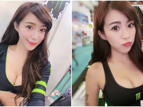 正妹SG胸前挖空「美乳超豐滿」，渾圓酥胸完全遮不住啊！
