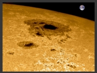 太陽表面出現巨型黑子 直徑爲地球兩倍