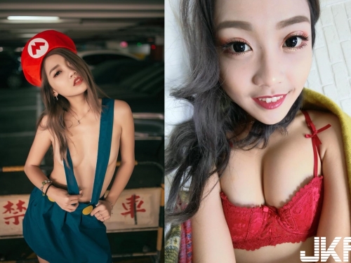 性轉正夯「爆乳瑪利歐」上空遮點尺度超狂　往下看「小肚刺青」騷到不敢直視