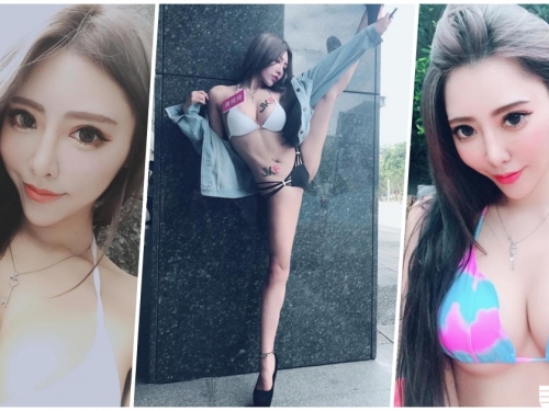 正妹逆天一字馬超驚人！神級辣腿加32F美胸，辣到讓人瘋狂啊！