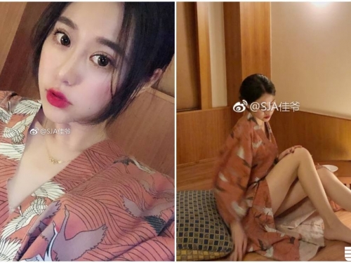 正妹日本旅遊「火辣誘惑」，撩起浴衣露出「逆天美腿視角」！