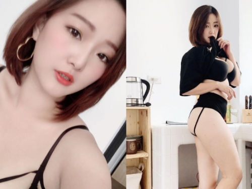 大奶就是有理！「施菲亞Feiya」肩帶被狠吃進濠溝，強力的正義巨乳開放膜拜！