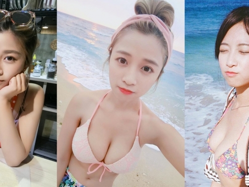 【好In日報】超犯規反差萌！清新可愛「包包頭女神」海邊E奶大解放！