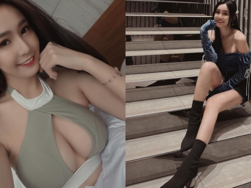 甜美正妹「珍珍」中路大開！躺床自拍「34E雪乳溢出」，還有雙白嫩大長腿！