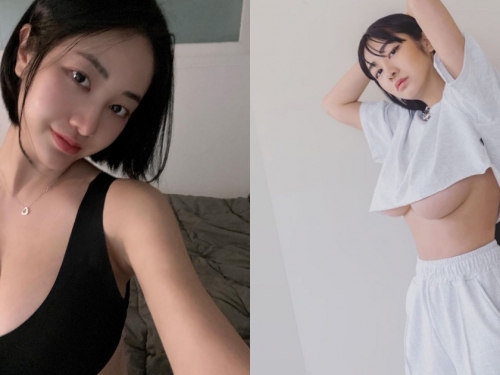 超兇猛韓國正妹！雙手抬高露出「飽滿南半球」，沈重份量光看就窒息！