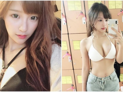 甜美嫩妹置物櫃前「解放美乳」！「超誘人胸型」看得好頭暈喔！