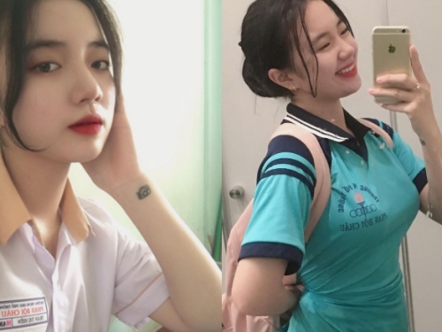 高中妹子制服拉緊展現「發育過人的上圍」　已經長成「大」女孩了