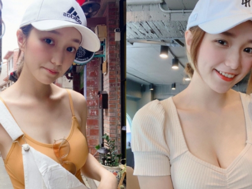鄰家少女「微醺」清新笑顏帶卡哇伊酒窩，「白嫩事業線」一掏宅男都靠攏！