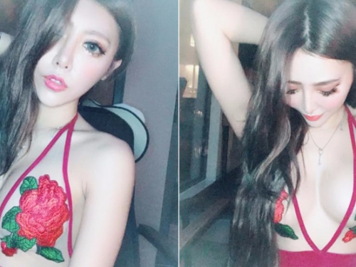 正妹穿上「透明奶衣」大露白嫩E乳！胸前兩朵紅玫瑰引人採擷太邪惡！