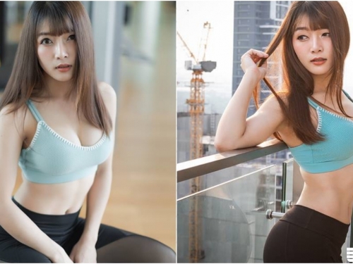 好會ㄉㄨㄞ～「運動系正妹huahorm」瑜伽球彈力十足，「前凸後翹」還有傲人馬甲線！