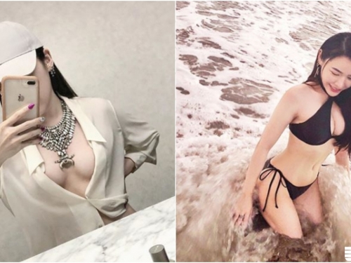 辣到我了！「長髮美乳妹」穿衣太狂，雪紡襯衫「中路開開」全看到啦！