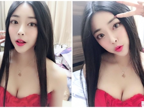 性感正妹「迷人溝線超惹火」，酥胸一露就讓人著迷啊！