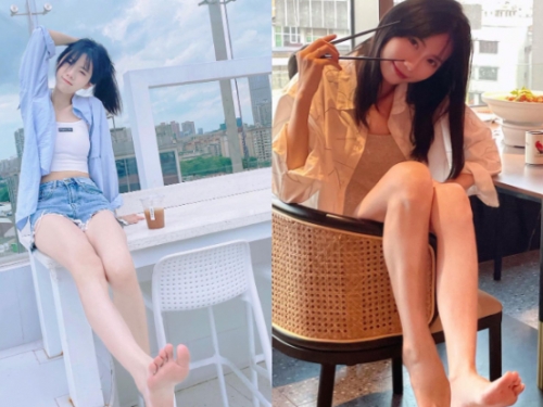 足控最愛！「蘇同學」稚嫩玉腿超誘惑，「從大腿到腳趾」都被腿控列極品