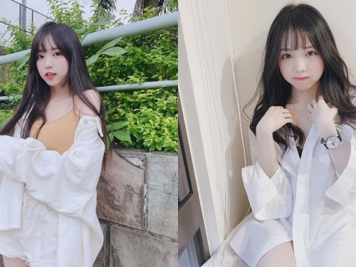 超犯規男友襯衫！萌系美少女「趙兔兔」女友感滿分讓人融化了！