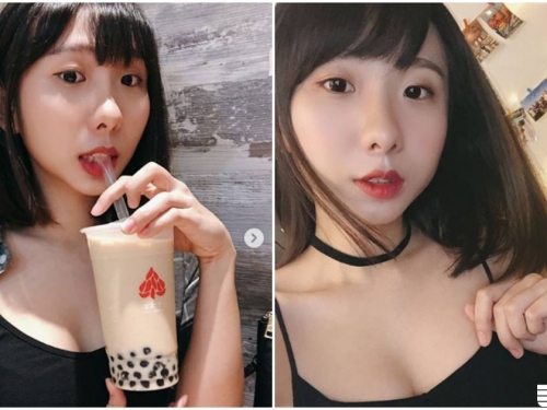 電競主播喝珍奶「深溝超搶鏡」，邪惡畫面讓人受不了...