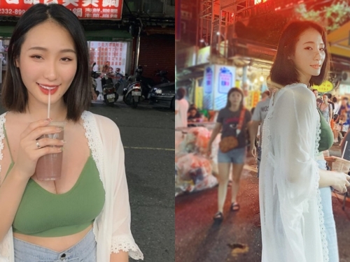 夜市捕捉野生短髮大奶妹！「甜心小貓」爆乳小可愛逛街，鎖定你的目光！