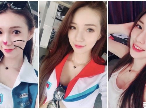 賽車場超養眼女神！天使臉孔一笑就讓人融化！