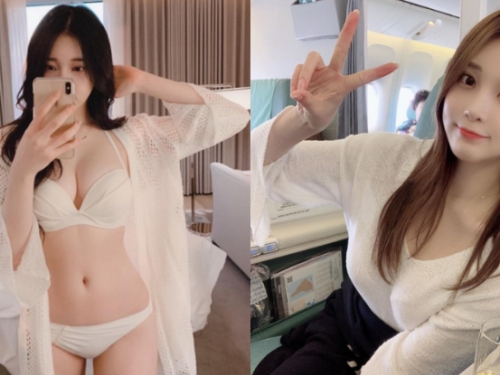 超甜美白皙萌妹「Hee」是個隱乳　換上比基尼大爆渾圓嫩乳！