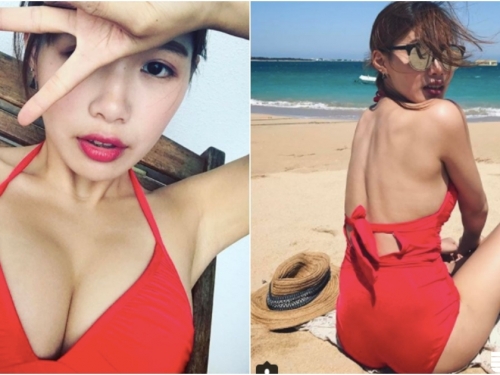 澎湖海邊驚見「性感美乳妹」！正面「車頭燈超亮」根本稱霸海灘啦！