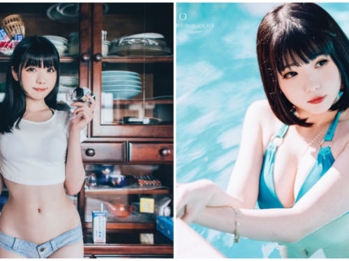 萌妹有爆乳　性感Coser「霜月shimo」熱褲短到看見屁股蛋，還有爆乳比基尼超養眼