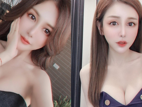 愛笑的眼睛！正妹Cocobaby「平口裝胸型超養眼」，起伏的曲線特別誘人！