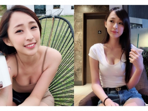 好兇！「白嫩圓乳正妹」背心太低，「超吸睛美乳」咖啡什麼的完全看不到呀！