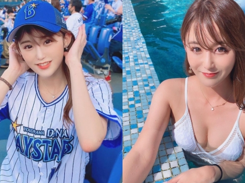 日職球場發現「超甜美天菜正妹」，私下出遊的「美乳辣照」有夠邪惡！