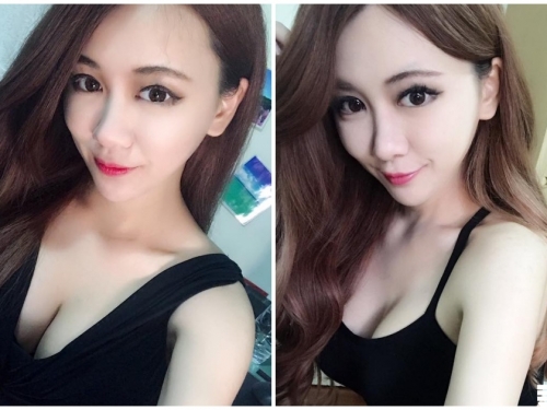 細肩帶快撐不住「飽滿美胸」，火辣麻豆「傲人乳溝」真的太養眼啦！