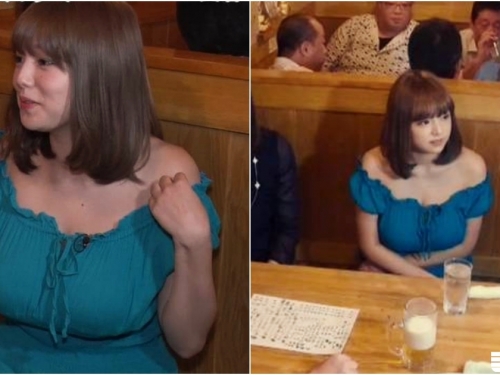 居酒屋出現「神級G奶妹」！上圍豐滿尺寸太過分！感覺容量直逼兩桶生啤酒啊...