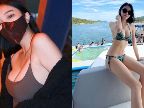 香港正妹「爆乳長腿」秀不停！細肩帶背心挺「渾圓美胸」，壞壞的最有魅力！