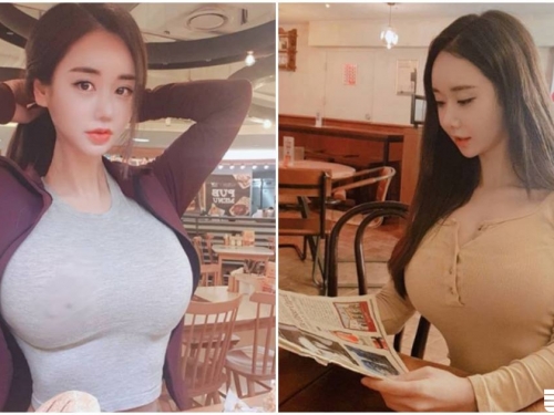 比木瓜還大顆！正妹「豐滿美乳」好不科學，每天都頂兩顆球走路！