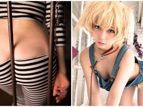 貧乳沒關係色就可以了！色氣「美尻正妹」只穿中空吊帶褲想當你的寵物！