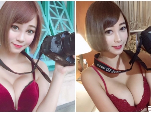 超邪惡胸型！「爆乳攝影師」大長輩太逆天，肩帶都快撐不住乳量了！
