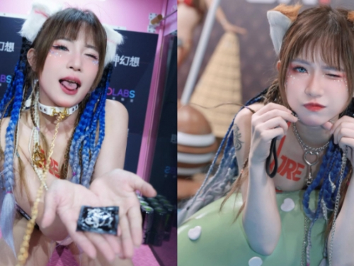 嬉皮少女「小艾啾啾」TRE發套套，「誘惑美體」請投幣夾回家！