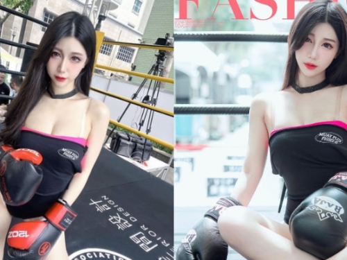 大眼正妹「米優Miyo」擂台不放水，「兇猛乳彈」讓對手甘拜美體下