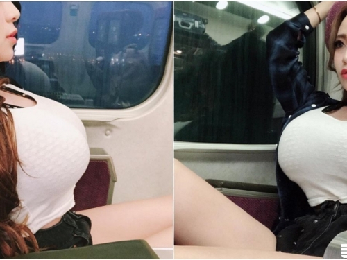 超兇！搭高鐵驚見「巨乳豆漿妹」！驚人的「霸氣乳量」旁邊位子都不敢坐人！