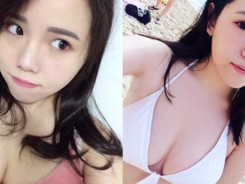清新正妹有點「胸胸的」脾氣不好！純白比基尼大爆「渾圓美乳」！