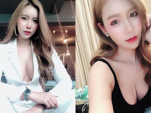 巨乳妹子Kawintra胸前「深度好足夠」，乳溝一路延伸不見底！