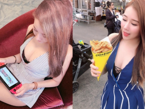 人氣主持「俞婷Ting Chen」打電動猛擠「深美事業線」，銷魂曲線讓人眼超癢！