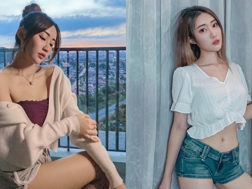 直播主「陳舒頤」外套滑落露出香肩，極品的曲線充滿誘人氣息！