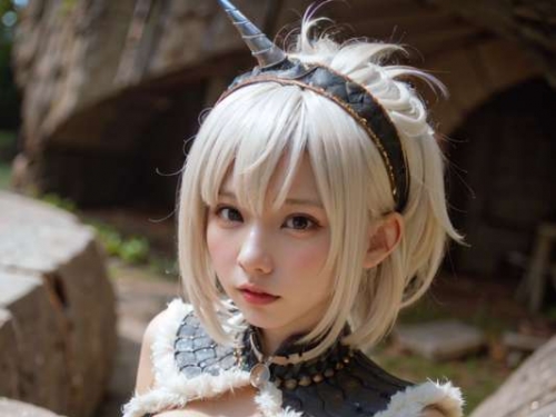 Baby-faced and busty giraffe cosplayer Echiechi photo💕